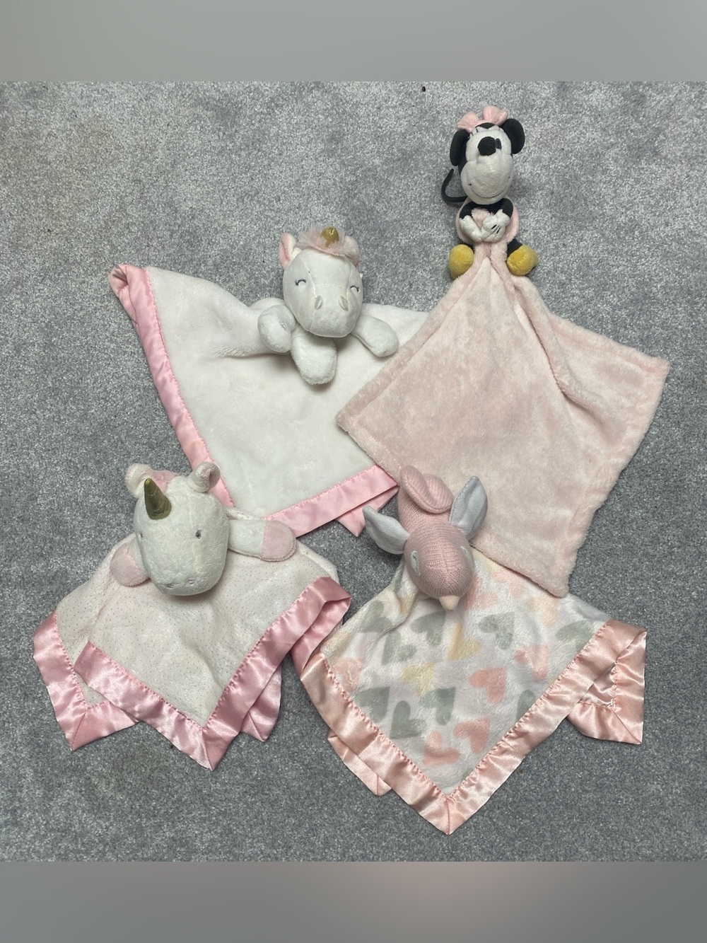 Pink Plush Unicorn and Animal Comforter Set for Kids